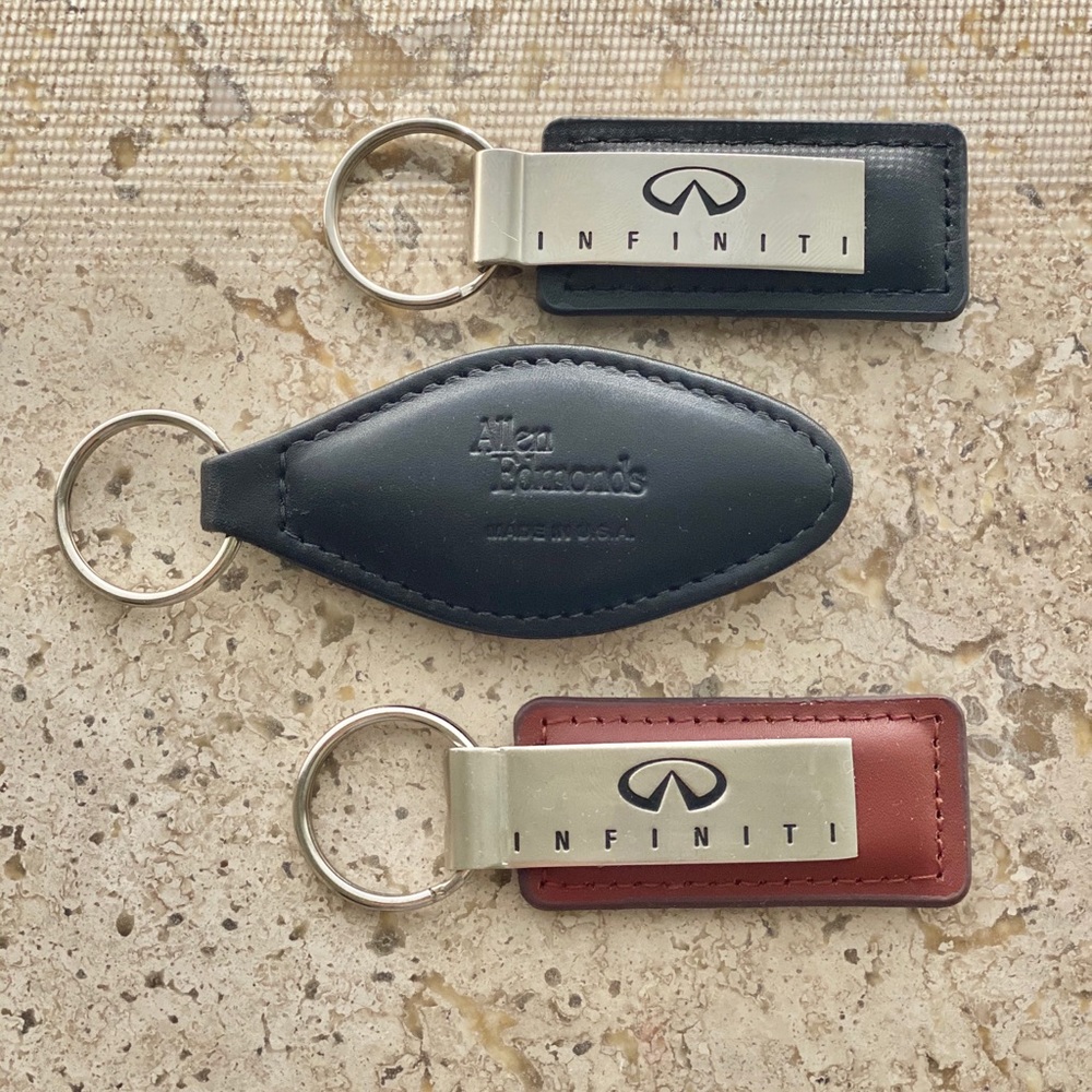 Infinity, Allen Edmonds Leather Keychains 3 New